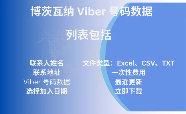 博茨瓦纳 Viber 号码数据