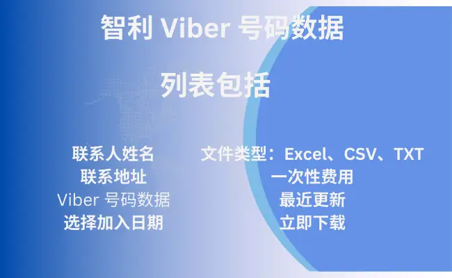 智利 Viber 号码数据