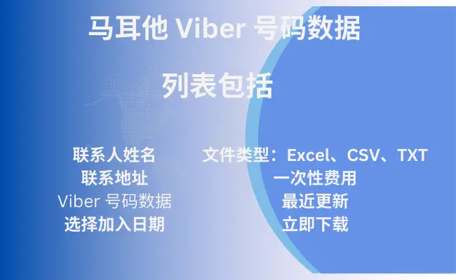马耳他 Viber 号码数据