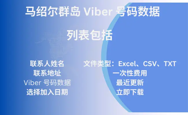 马绍尔群岛 Viber 号码数据