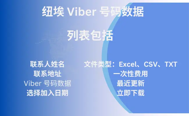 纽埃 Viber 号码数据