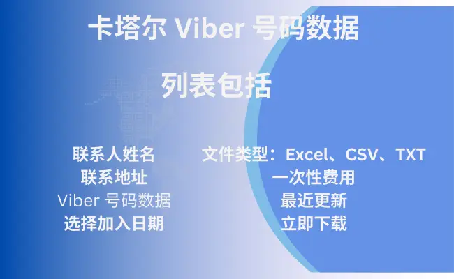 卡塔尔 Viber 号码数据