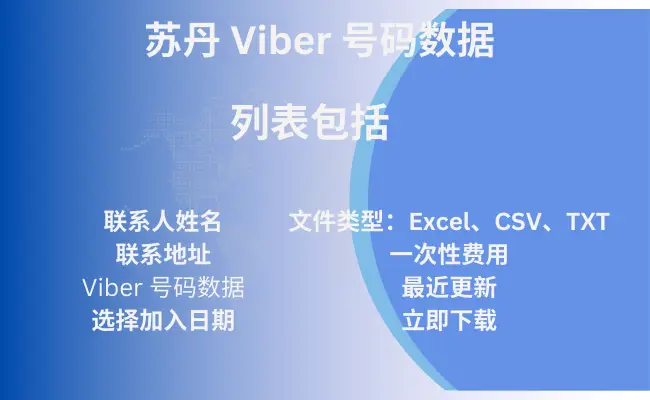 苏丹 Viber 号码数据